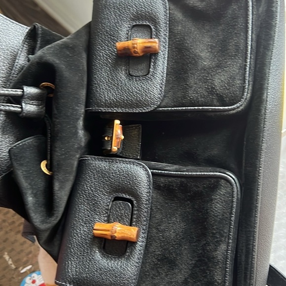 Gucci black suede backpack +COA +free Gucci dust bag - Picture 13 of 16